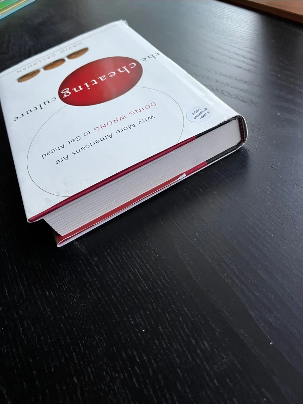 Harcourt David Callahan The Cheating Culture Hardcover Book White Red 6